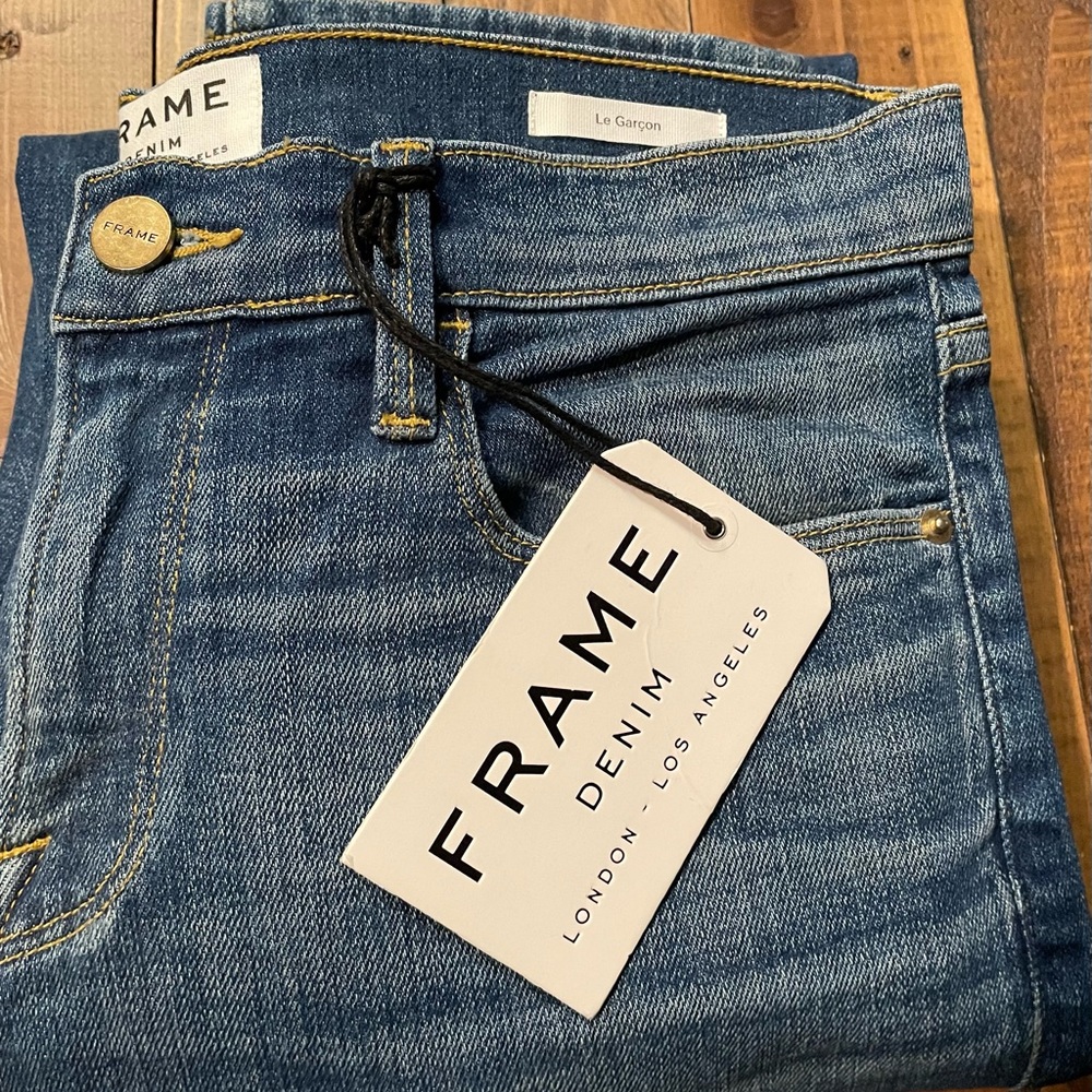 Closeout▪️Frame Le Garçon High Waist Boyfriend - Picture 3 of 5